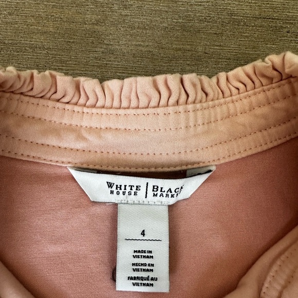 White House Black Market Light Pink woman’s  cotton size 4 Jacket - Picture 2 of 8